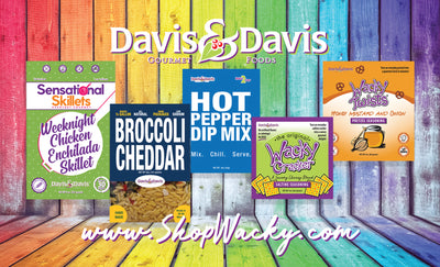 Super Bowl is just around the corner.. are you ready to up our snack game with Davis & Davis Wacky Crackers, Wacky Twist, and Dip Mixes... maybe even a frozen cocktail or two?