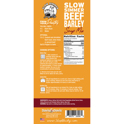 Slow Simmer Beef Barley Soup Mix - 12 oz