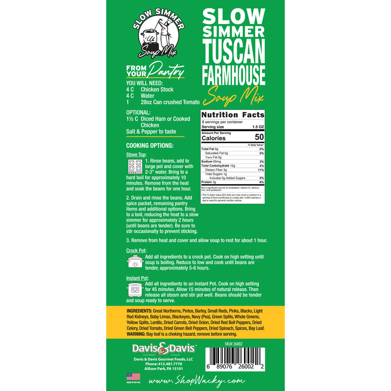 Slow Simmer Tuscan Farmhouse Soup Mix - 12 oz
