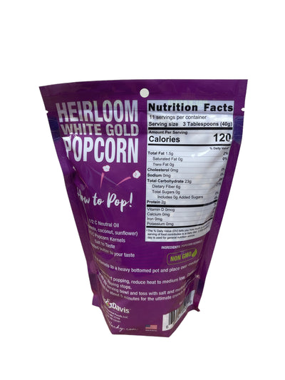 Heirloom White Gold Popcorn Kernels - 1#