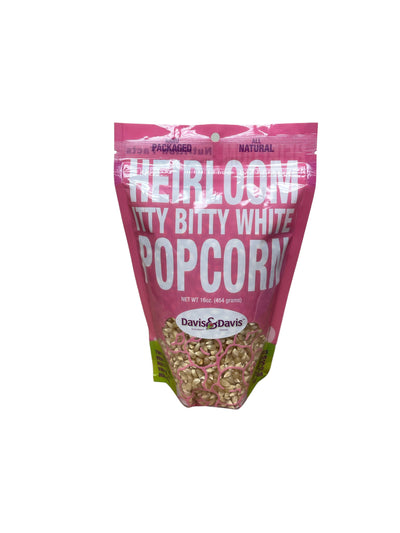 Heirloom Itty Bitty White Popcorn Kernels - 1#